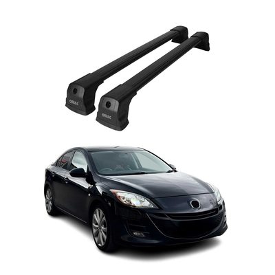 2004-2009 Mazda 3 Sedan Roof Rack Cross Bars Black