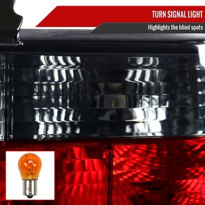 1992-1998 BMW E36 3 Series Sedan Tail Lights Chrome Housing/Red Smoke Lens