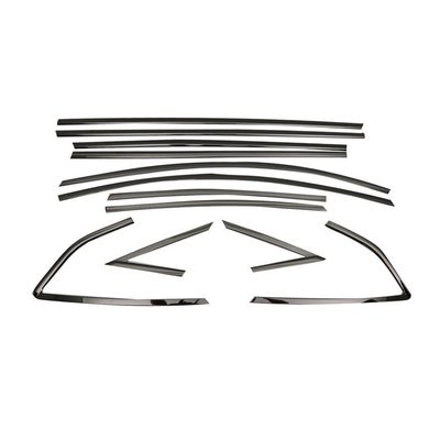 2012-2018 Ford Focus Hatchback Window Molding Trim Streamer Stainless Steel Dark 12Pcs