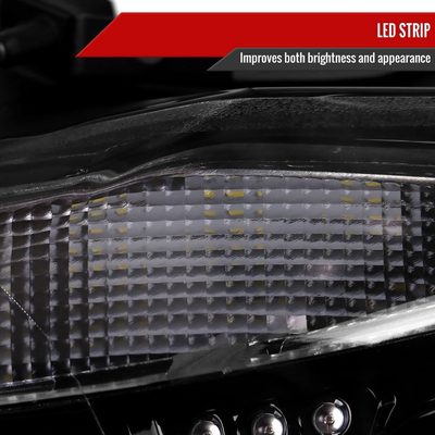 2012-2015 BMW F30 3 Series Sedan Dual U-Bar Headlights LED Signal Lights Jet Black