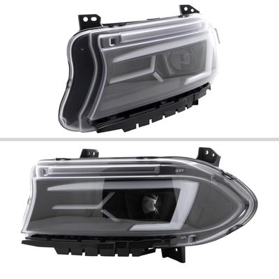 2015-2023 Dodge Charger LED Projector Headlights LED Turn Signal Black