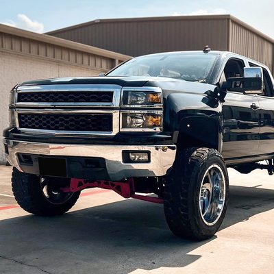 2014-2015 Chevy Silverado 1500 Factory Headlights Amber Reflectors Matt Black