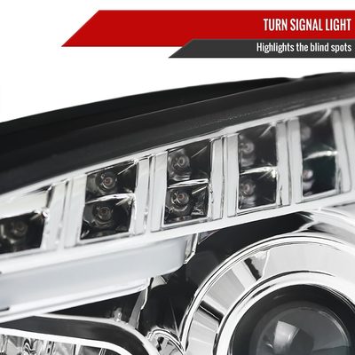 2008-2012 Chevy Malibu LS LT LTZ Hybrid LED Bar Headlights LED Signal Chrome