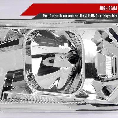 2015-2019 Chevy Silverado 2500HD/3500HD LED Signal Projector Headlights Chrome