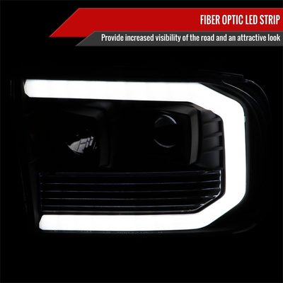 1999-2004 Ford F-250/350/450/550 /Excursion LED Bar Headlights LED Matte Black