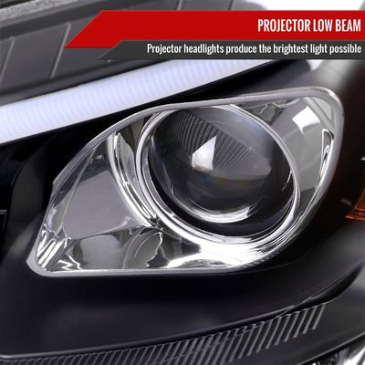 2009-2011 Mercedes W164 ML-Class LED Sequetial Signal Headlights Matte Black