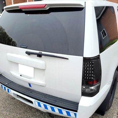2007-2014 Chevy Tahoe/Suburban LED Tail Lights Matte Black/Clear Lens