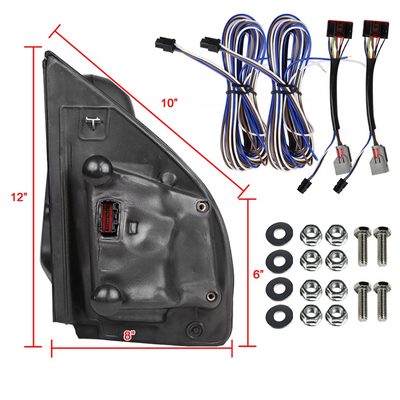 2015-2020 Ford F-150 Heated 8Pin/22Pin Towing Mirrors Smoke & Turn Signal