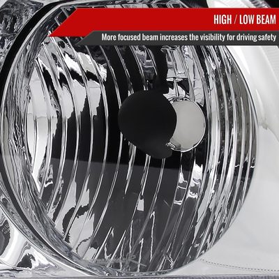 2005-2009 Ford Mustang Factory Style Headlights Chrome Housing/Clear Lens