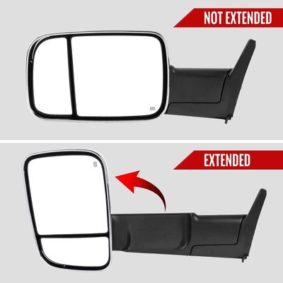 1998-2001 Dodge RAM 1500 2500 3500 Chrome Heated Towing Mirrors & Turn Signal