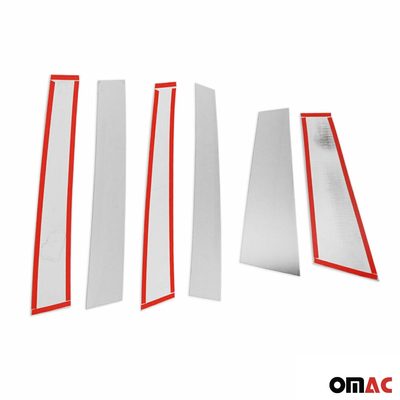 2015-2024 Jeep Renegade Window Pillar Posts Door Trim Cover Steel Silver 6x