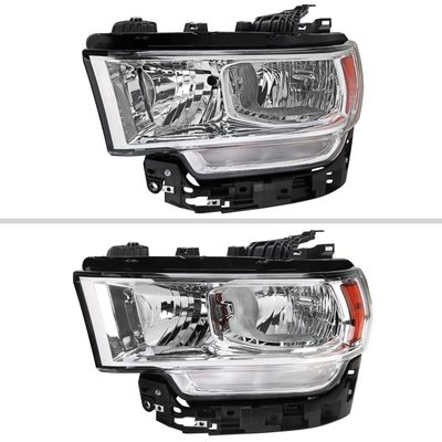 For Dodge RAM 2500 3500 2019-2024 Factory Style Crystal Headlight Driver Side Only Chrome Housing Clear Lens