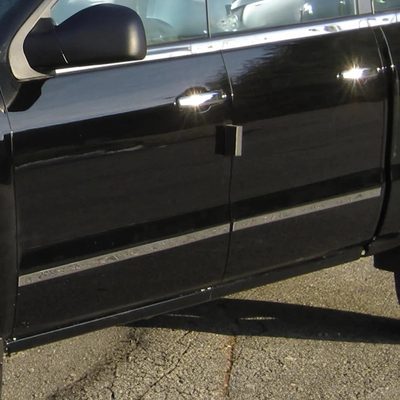 2014-2018 Chevrolet Silverado Crew Cab 4Door Stainless Steel Molding Insert 4Pc