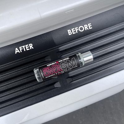 WASH&WHIPS Suzuka 6M Rubber & Plastic Coating for Cars, Restores and Brings Back Black - Concentrated Formula Non-Greasy, 60ml