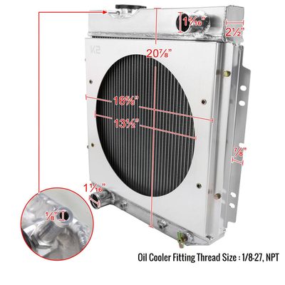 1960-1966 Ford Falcon/Mustang/Ranchero /Mercury 3Row Radiator &Shroud Fan