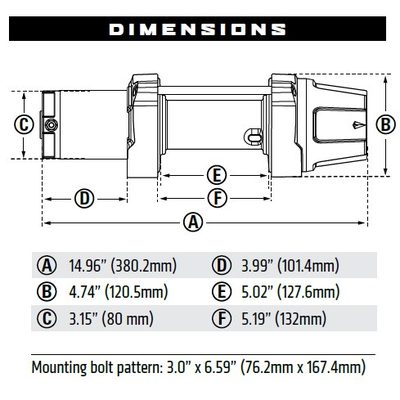 Winch Warn VRX 45 Powersport (Cuerda de Acero)