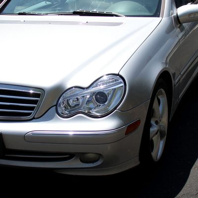 2001-2007 Mercedes W203 C Class Headlights LED Light Bar&LED Signal Chrome