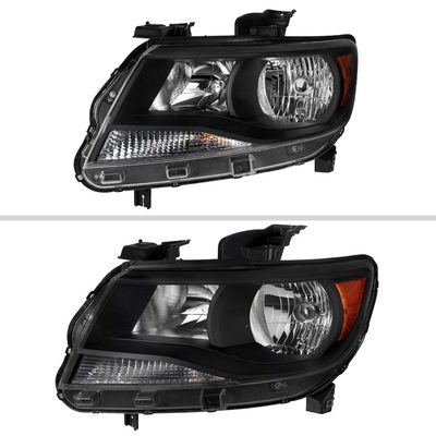 For Chevrolet Colorado 2015-2022 Factory Headlights Matte Black Housing Clear Lens