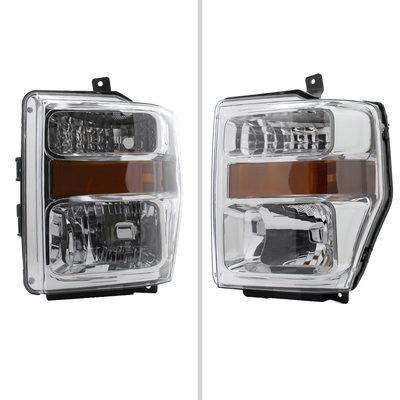 2008-2010 Ford F-250/F-350/F-450 Super Duty Factory Headlights Amber / Chrome