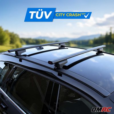 G3 Roof Racks for Mitsubishi Eclipse Cross 2018-2024 Steel Lockable 2Pcs Black