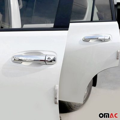 2016-2021 Toyota Land Cruiser Car Door Handle Cover Protector Stainless Steel 8 Pcs