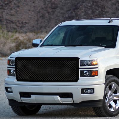 2014-2015 Chevrolet Silverado 1500 Glossy Black ABS Honeycomb Mesh Grille