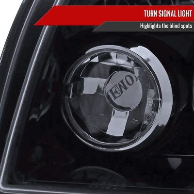 2005-2007 Dodge Magnum Dual Halo Projector Headlights Glossy Black/Smoke Lens