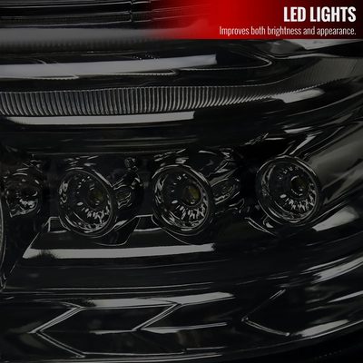 1999-2002 Chevy Silverado/ 00-2006 Tahoe Suburban Dual Halo Headlights Smoke