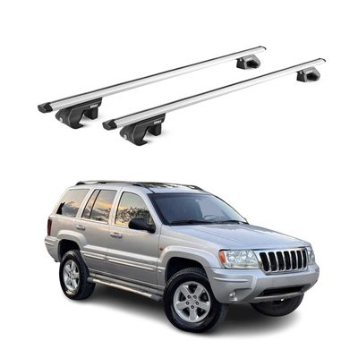 1999-2004 Jeep Grand Cherokee Roof Rack Cross Bars Silver