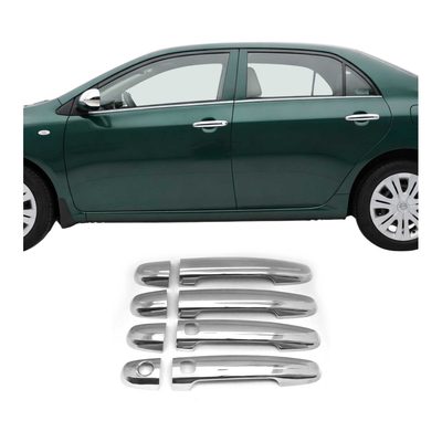 2003-2009 Toyota 4Runner Door Handle Cover Protector Keyless S.Steel Chrome 8Pcs