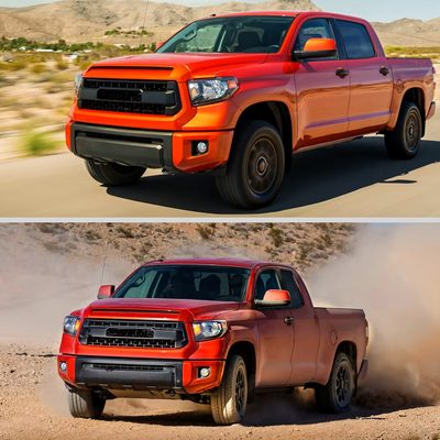 2014-2021 Toyota Tundra Factory Crystal Headlights Amber Reflectors Matt Black
