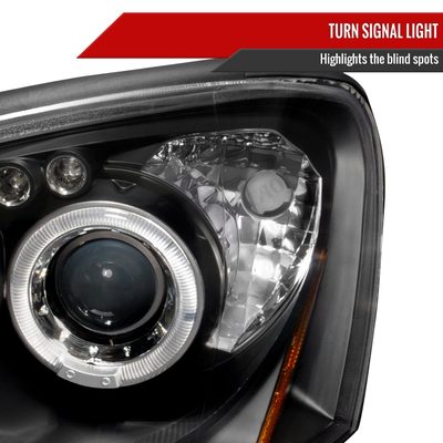 2004-2005 Subaru Impreza WRX/STI Outback Dual Halo Projector Headlights Black