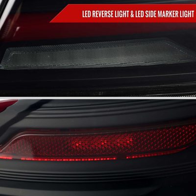 For Subaru WRX STi 015-2021 LED Tail Light Sequential Strip Matte Black Smoked Brake Reverse Marker