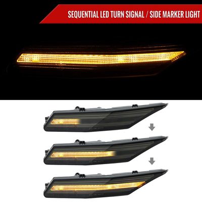 For Porsche Taycan 4S 2019-2025 LED Turn Signal Light Smoke With Sequential