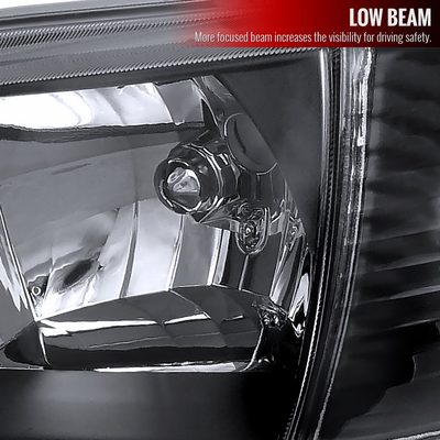 2001-2002 Toyota Corolla Factory Headlights w/Corner Lights Matt Black/Clear