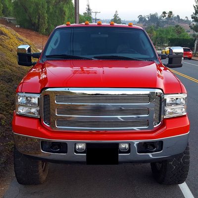 2005-2007 Ford F-250/350/450/550/Excursion Crystal Headlights Chrome/Clear