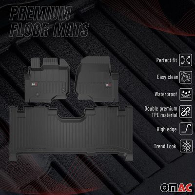 2021-2026 Ford F150 SuperCab Premium Floor Mats Liners Full Set All Weather Heavy Duty