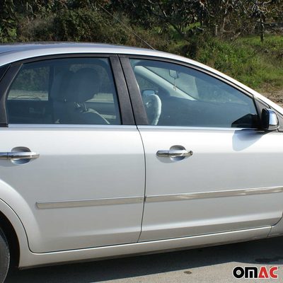 2000-2004 Ford Focus Window Molding Trim Streamer Stainless Steel Silver 4x