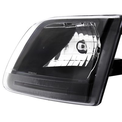 1997-2004 Ford F-150/Expedition Factory Crystal Headlights Matt Black/Clear
