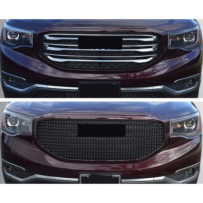 2017-2019 GMC Acadia Grille Overlay Gloss Black 1Pcs ABS Plastic