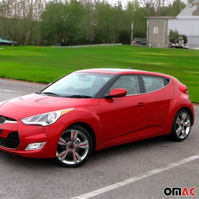 Window Molding Trim Streamer for Hyundai Veloster 2012-17 Stainless Steel Glossy