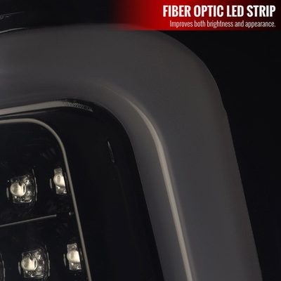 2014-2018 GMC Sierra 1500/2500HD/3500HD LED Tail Lights Glossy Black/Smoke