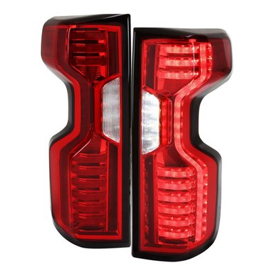 2019-2023 Chevy Silverado 1500 /2500HD/3500HD LED Tail Lights Chrome/Red