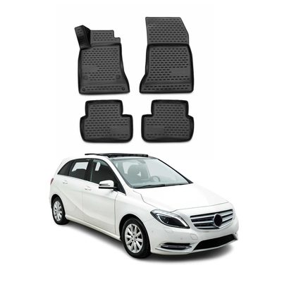 2012-2019 Mercedes B Class W246 Floor Mats Liners Full Set All Weather Black