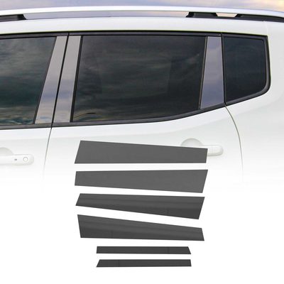 2004-2010 BMW 5 Series E60 M5 Sedan Window B Pillar Posts Trim Stainless Steel Dark 6x