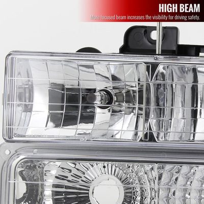 1994-1998 Chevy Silverado/Tahoe/Suburban/C10 Factory Headlights Chrome