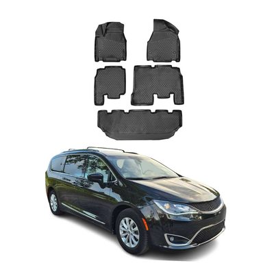 2017-2021 Chrysler Pacifica Floor Mats Liners Full Set All Weather Black