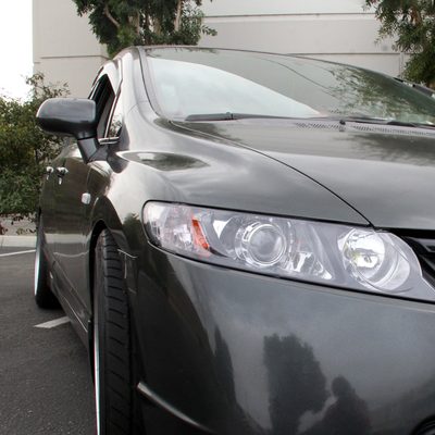 2006-2011 Honda Civic Sedan Retro Style Projector Headlights Matte Black/Clear