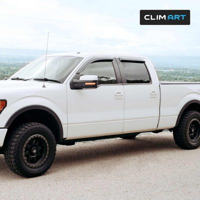 Clim Art Wind Deflectors for Ford F-150 SuperCrew / SVT Raptor 2009-2014 Dark