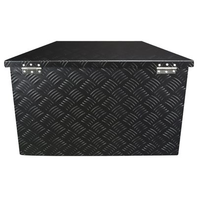 Universal 15~28" Black Heavy Duty Truck Trailer Tongue Tool Box w/ Lock & Keys